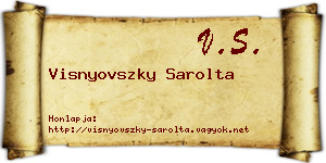Visnyovszky Sarolta névjegykártya